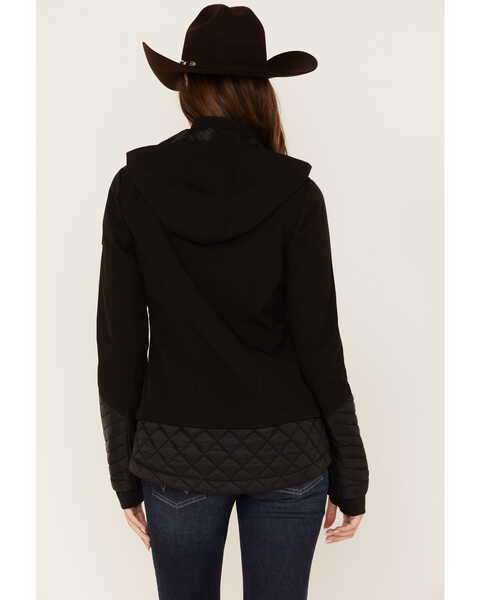 Image #4 - RANK 45® Women's Seliana Hooded Hybrid Softshell Jacket, Black, hi-res