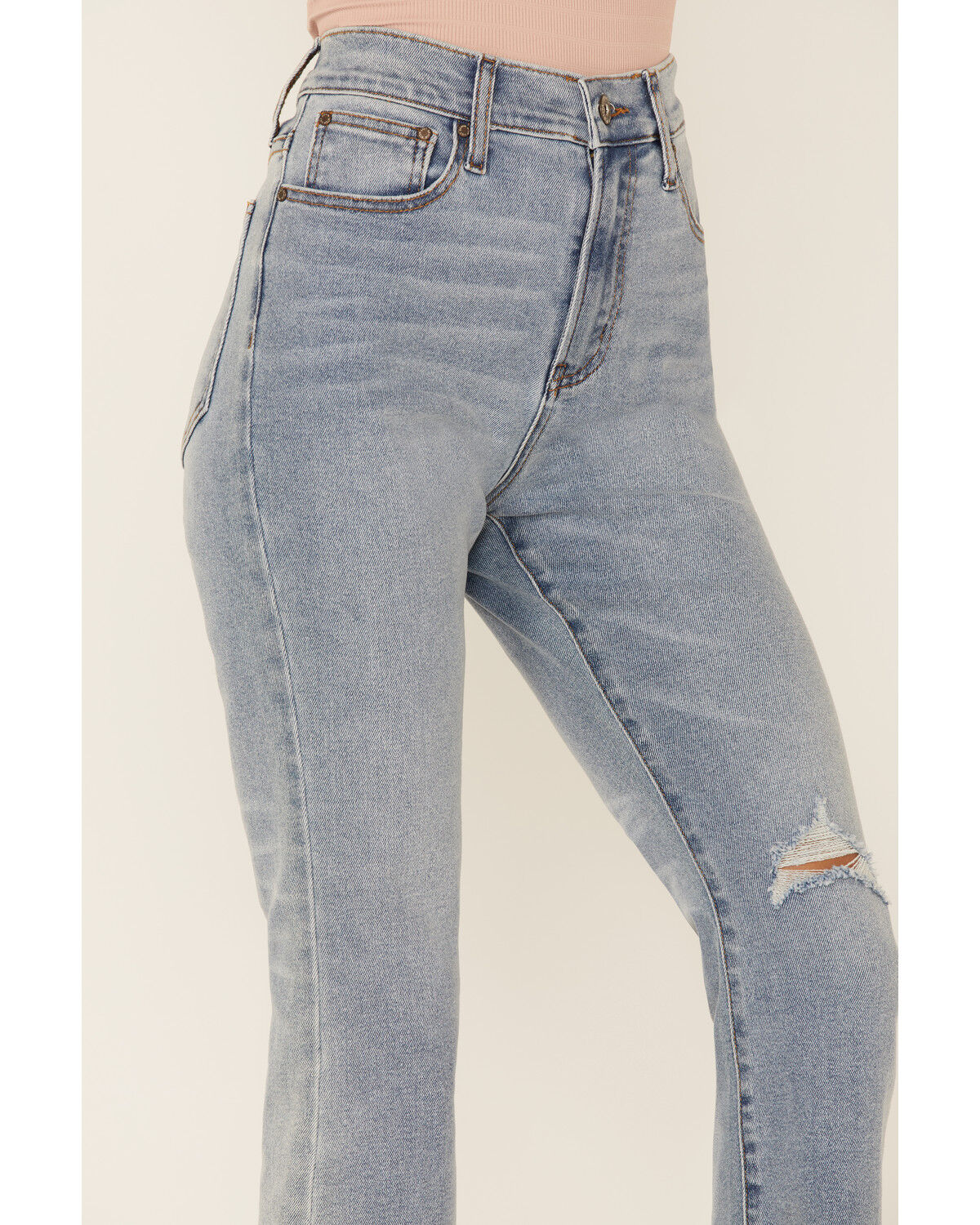 Image #2 - Wishlist Women's Crop Kick Flare Leg Jeans, Blue, hi-res