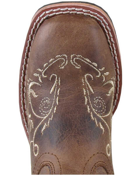 Image #2 - Smoky Mountain Little Girls' Marilyn Western Boots - Broad Square Toe, Brown, hi-res