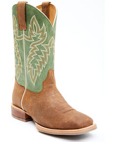Cody James Men's Xtreme Green Heritage Western Boots - Wide Square Toe, Green, hi-res