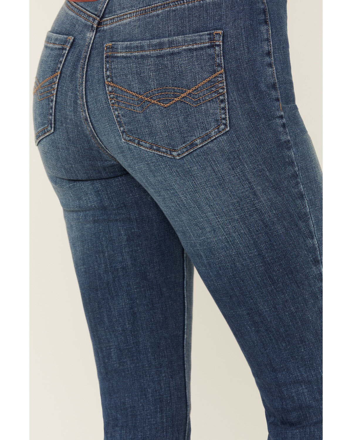 Image #2 - Idyllwind Women's Dark Wash Outlaw Super High Rise Bootcut Stretch Denim Jeans, Dark Wash, hi-res