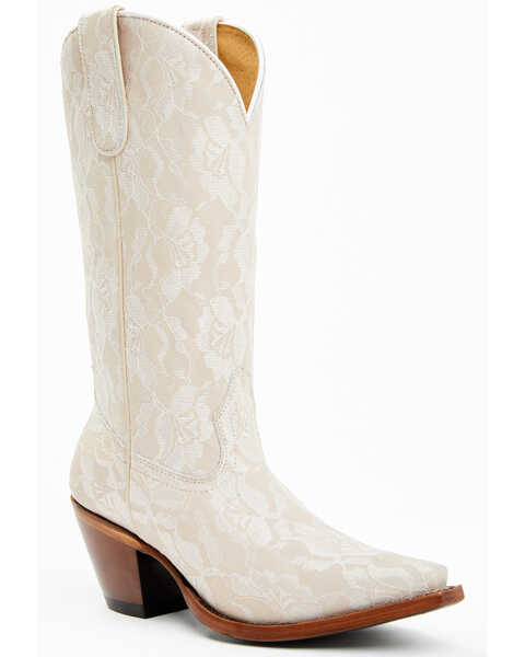 Shyanne Women's Novia Western Boots - Snip Toe, White, hi-res