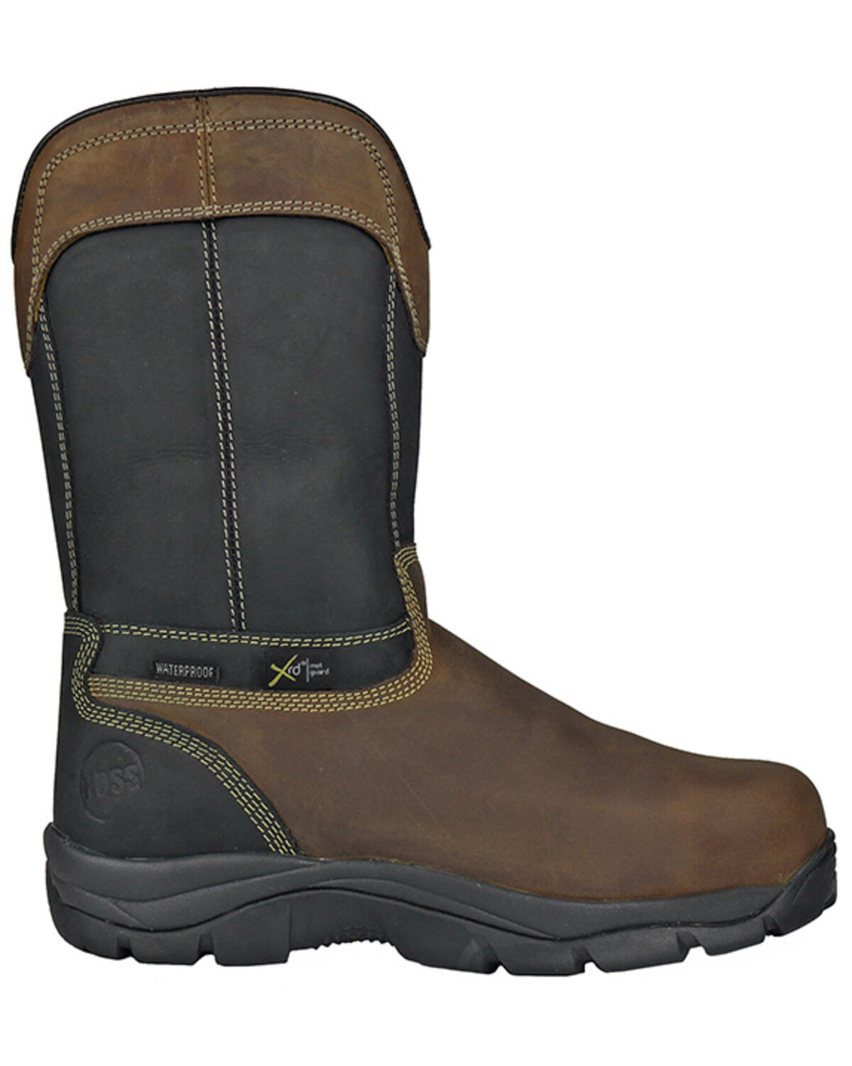 Image #2 - Hoss Men's Slag Waterproof Metguard Wellington Work Boots - Composite Toe, Brown, hi-res