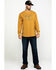 Hawx Men's Brown Box Logo Graphic Thermal Long Sleeve Work Shirt , Brown, hi-res