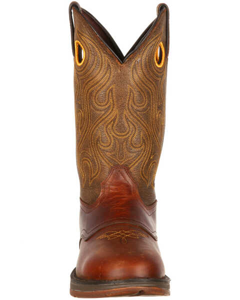 Image #4 - Durango Rebel Men's Saddle Western Boots - Round Toe, Brown, hi-res