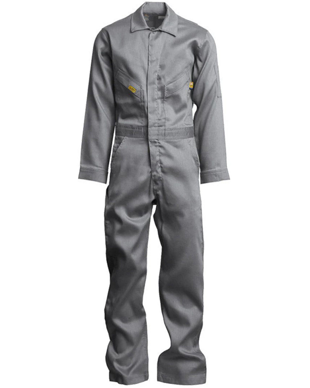 Image #1 - Lapco Men's FR Light Weight Deluxe Long Sleeve Coveralls - Big & Tall, Grey, hi-res