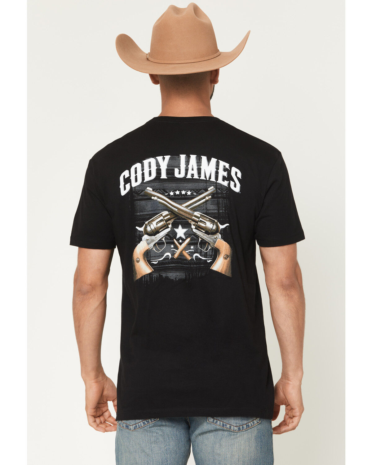 Image #1 - Cody James Men's Cross Guns Short Sleeve Graphic T-Shirt, Black, hi-res