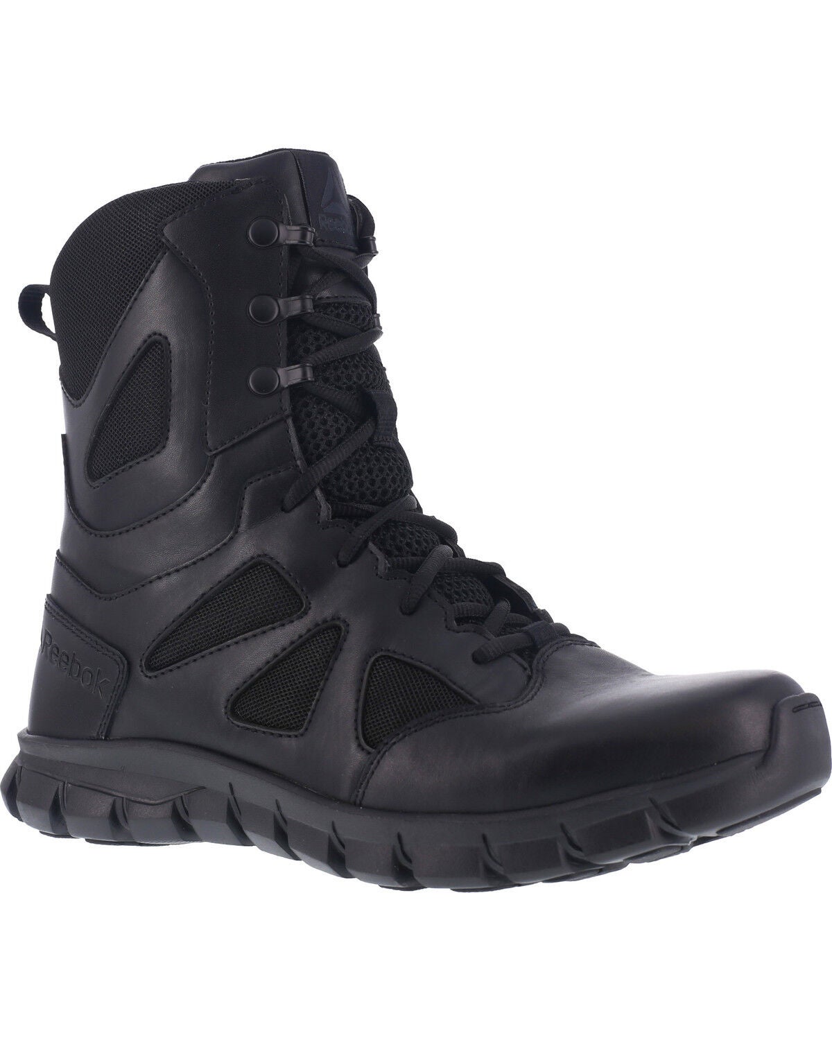 Reebok Men's 8" Sublite Cushion Tactical Boots - Soft Toe, Black, hi-res