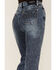 Grace in LA Women's Medium Wash High Rise Southwestern Bird Flare Jeans, , hi-res