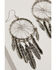 Image #2 - Shyanne Women's Wild Soul Dreamcatcher Fringe Hoop Earrings, Silver, hi-res