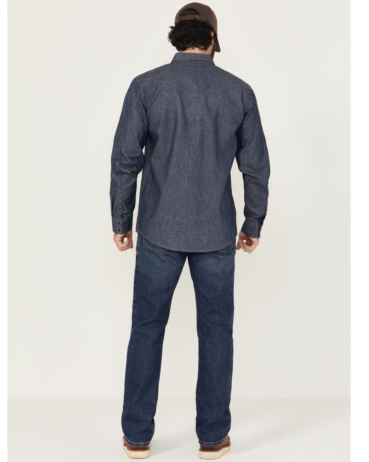 Image #3 - Ariat Men's FR M4 Medium Wash Relaxed Basic Bootcut Jeans - Big, Indigo, hi-res