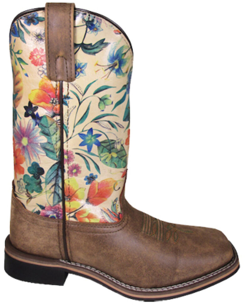 Smoky Mountain Women's Blossom Western Boots - Square Toe, Brown, hi-res