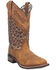 Image #1 - Laredo Women's Wild Arrow Western Performance Boots - Broad Square Toe, Honey, hi-res