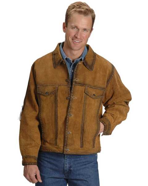 Kobler Rusty Suede Leather Jacket, Acorn, hi-res