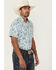 Image #2 - Cody James Men's Frontier Threads Floral Paisley Print Short Sleeve Snap Western Shirt, White, hi-res