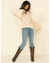 POL Women's Chenille Oversized Sleeve V-Neck Sweater , Ivory, hi-res