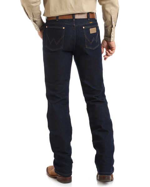 Wrangler Men's Cowboy Cut Active Flex Indigo Dark Bootcut Jeans , Blue, hi-res