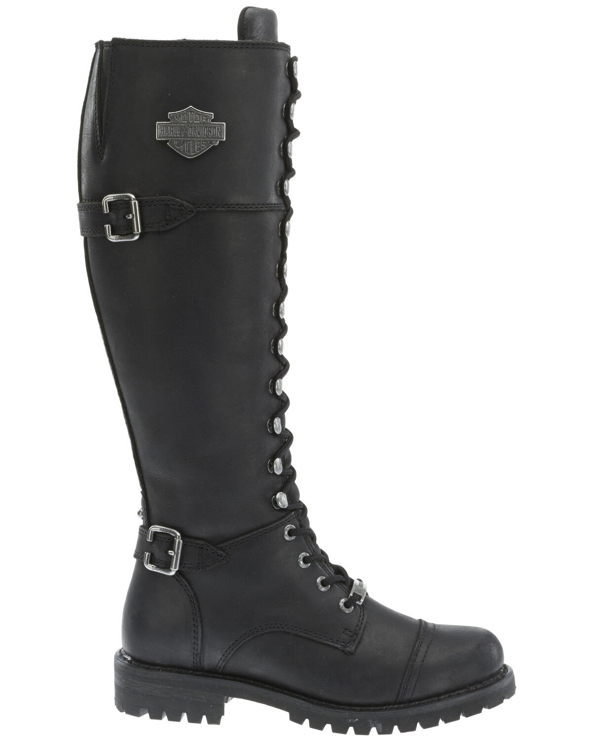 Image #2 - Harley Davidson Women's Beechwood Moto Boots - Round Toe, Black, hi-res
