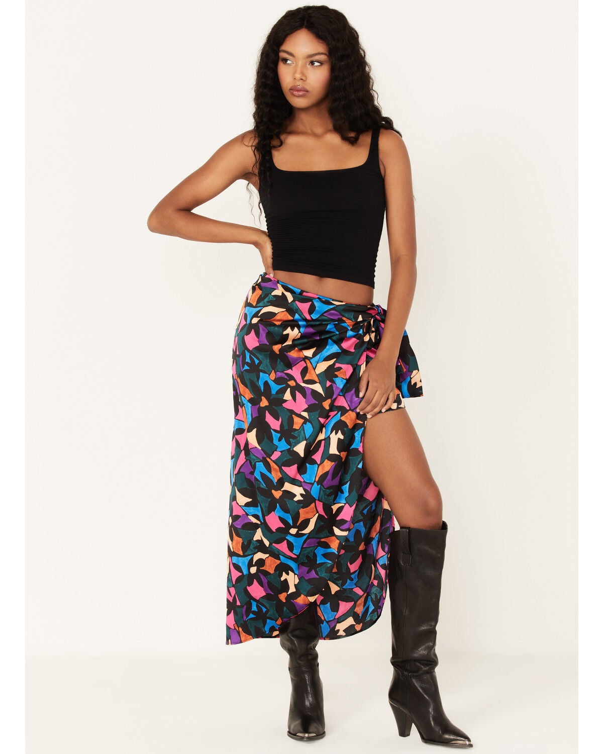Show Me Your Mumu Women's Wrap Me Up Mosaic Print Skirt, Multi, hi-res