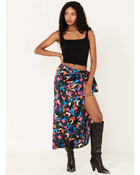 Show Me Your Mumu Women's Wrap Me Up Mosaic Print Skirt, Multi, hi-res