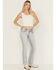 Image #3 - Miss Me Women's Light Wash Mid Rise Bootcut Stretch Denim Jeans, Light Wash, hi-res