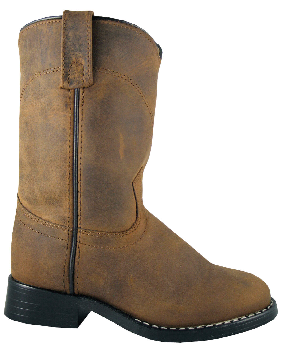 Image #1 - Smoky Mountain Boys' Roper Western Boots - Round Toe, Brown, hi-res