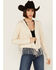 Image #1 - Vocal Women's Rhinestone Fringe Jacket, Cream, hi-res