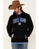 Image #1 - Cinch Men's Solid Black Logo Brand Hooded Sweatshirt , Black, hi-res