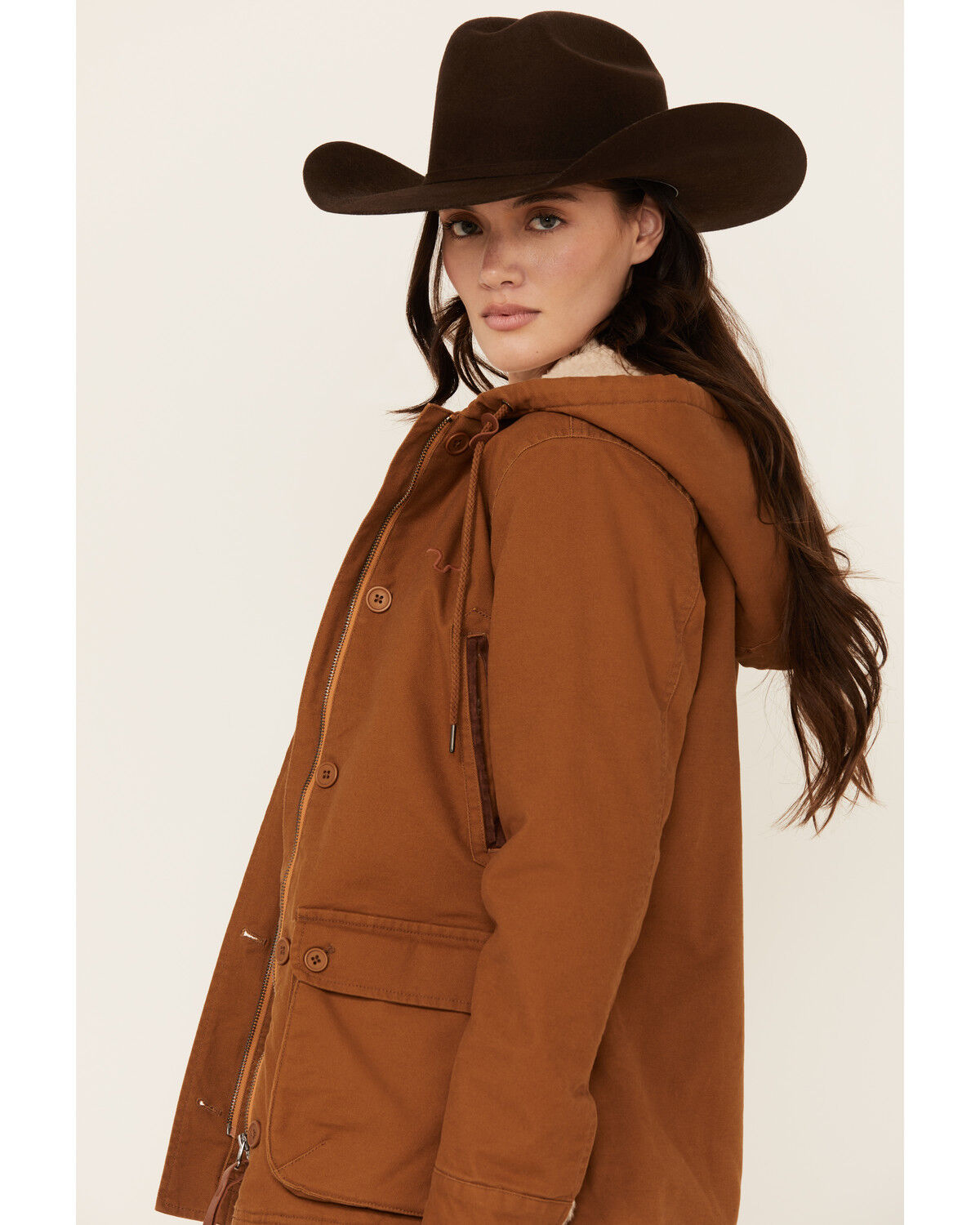 Image #2 - Kimes Ranch Women's Awa Sherpa Lined Jacket, Brown, hi-res