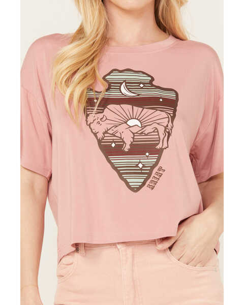Image #3 - Ariat Women's Buffalo Rising Short Sleeve Graphic Tee, Pink, hi-res