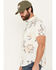 Image #2 - Brixton Men's Charter Field Floral Stretch Short Sleeve Button-Down Shirt, Off White, hi-res