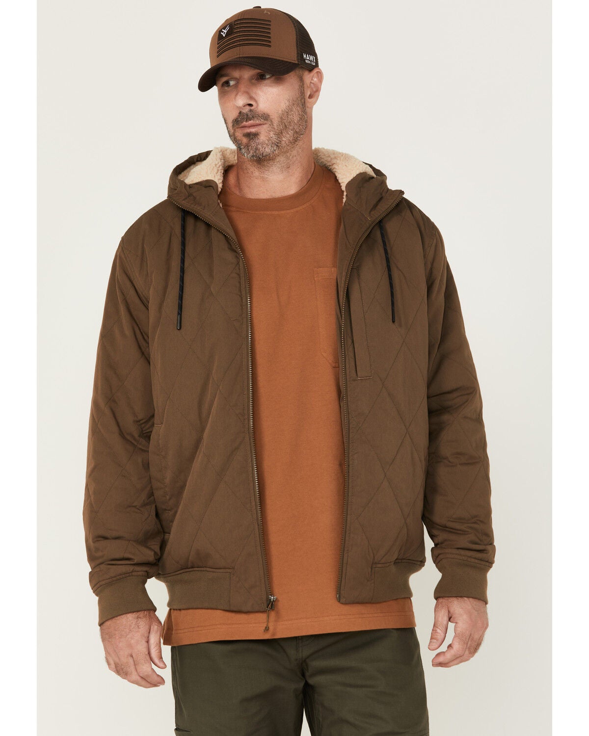 Hawx Men's Quilted Nylon Work Jacket, Light Green, hi-res