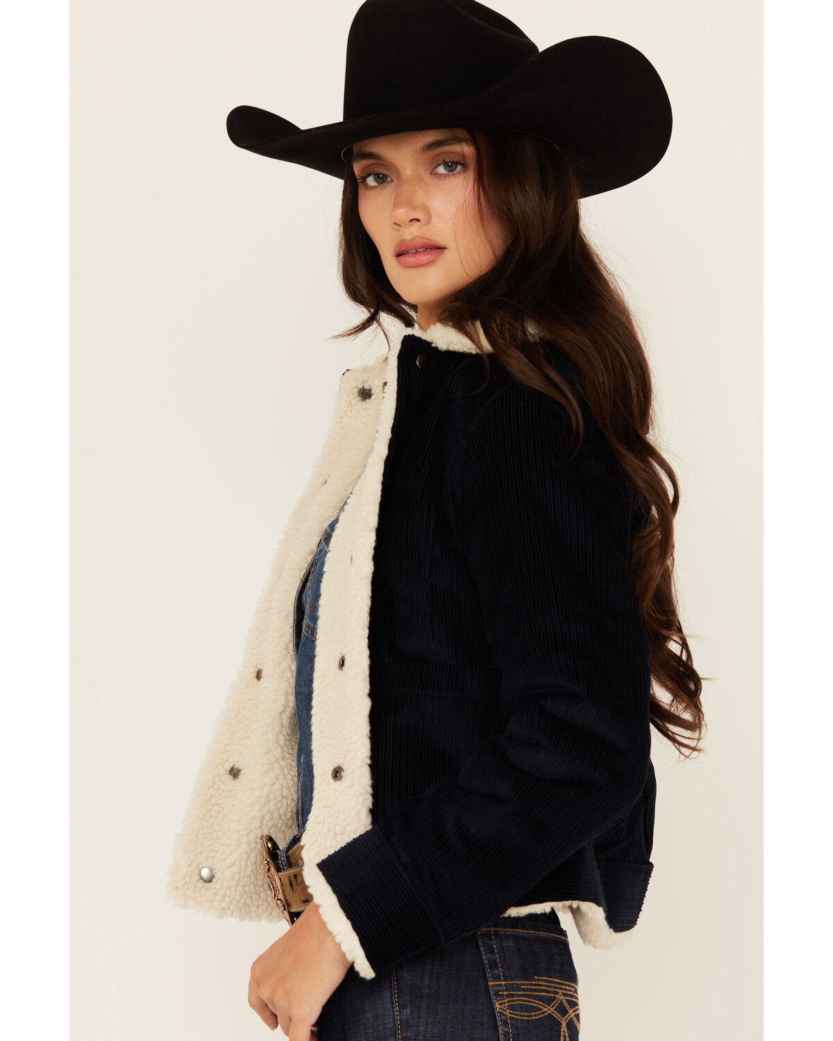 Image #2 - Shyanne Women's Reversible Snap Front Jacket, Indigo, hi-res