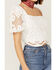 Image #2 - Flying Tomato Women's Cropped Lace White Blouse, , hi-res