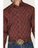 Image #3 - Rodeo Clothing Men's Boot Barn Exclusive Paisley Print Long Sleeve Snap Western Shirt, Burgundy, hi-res