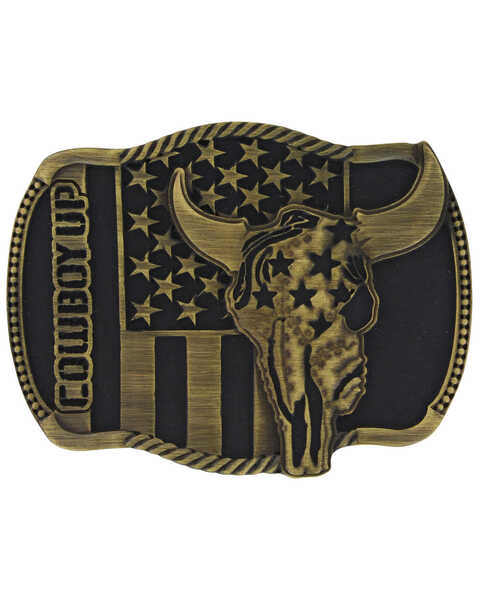 Montana Silversmiths Cowboy Up Strength in Heritage Attitude Buckle, Bronze, hi-res