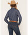 Image #4 - Wrangler Retro Women's Dark Wash Horseshoe Print Denim Long Sleeve Snap Western Shirt, Dark Wash, hi-res