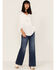 Image #2 - Cotton & Rye Women's Long Puff Sleeve Top, White, hi-res