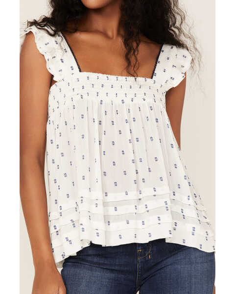 Image #3 - Band of the Free Women's Echo Ruffle Babydoll Top, White, hi-res