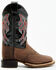 Image #2 - Old West Boys' Embroidered Western Boots - Square Toe, Brown, hi-res