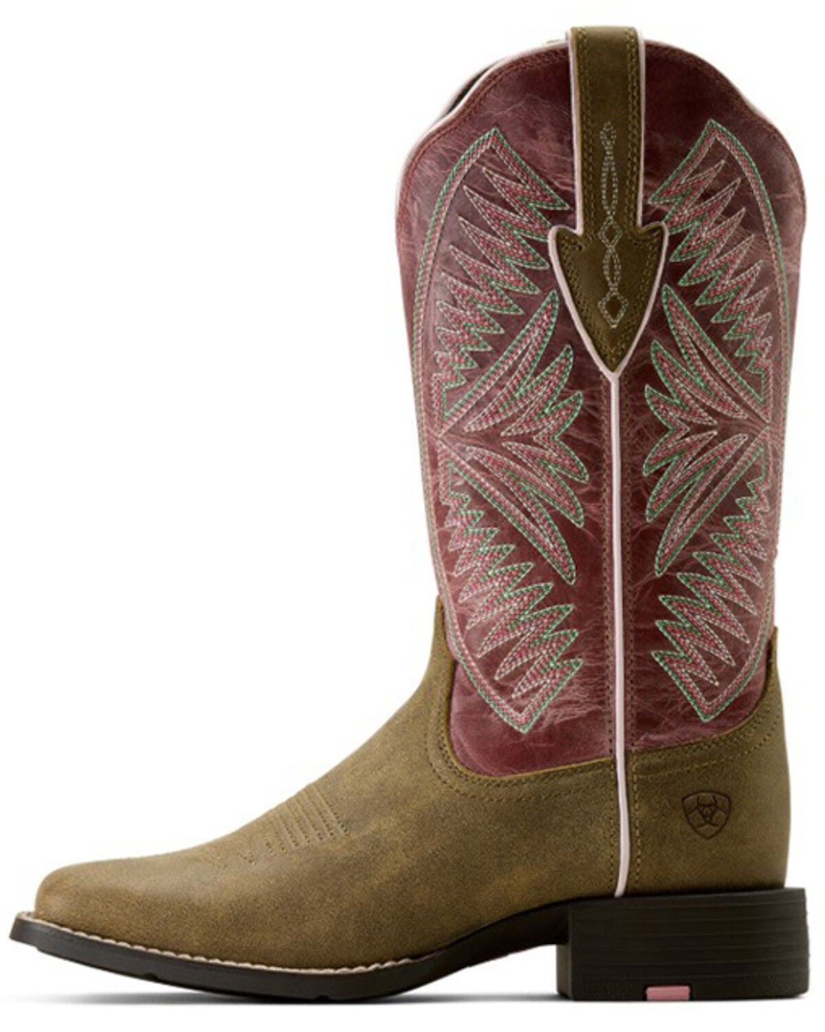Image #2 - Ariat Women's Round Up Ruidoso Performance Western Boots - Broad Square Toe, Brown, hi-res