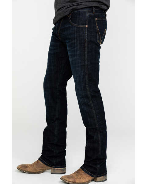 Image #3 - Wrangler Retro Men's Dax Dark Stretch Slim Bootcut Jeans , Indigo, hi-res