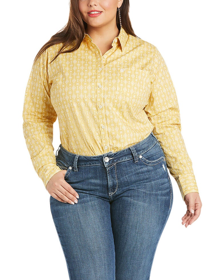 Ariat Women S Geo Print Kirby Long Sleeve Button Down Western Core Shirt Plus Country Outfitter
