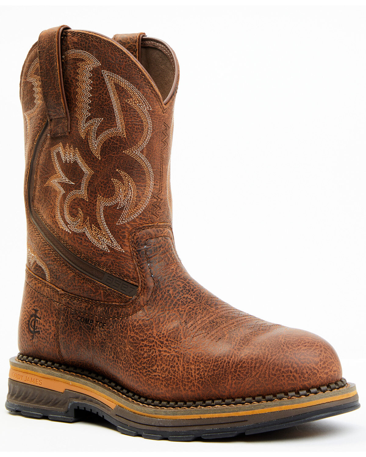 Image #1 - Cody James Men's Disrupter AAA Tyche Crunch Time Waterproof Work Boots - Composite Toe, Red, hi-res