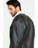 Image #5 - Cripple Creek Men's Concealed Carry Sherpa Lined Leather Jacket, Black, hi-res