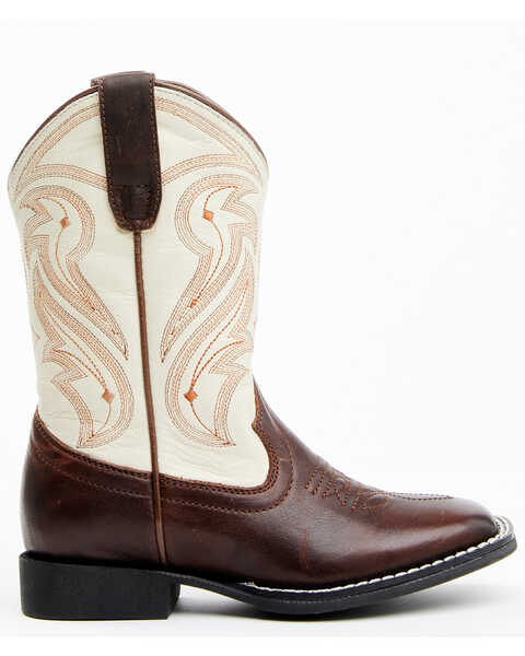Image #2 - RANK 45® Boys' Austin Western Boots - Broad Square Toe, Ivory, hi-res