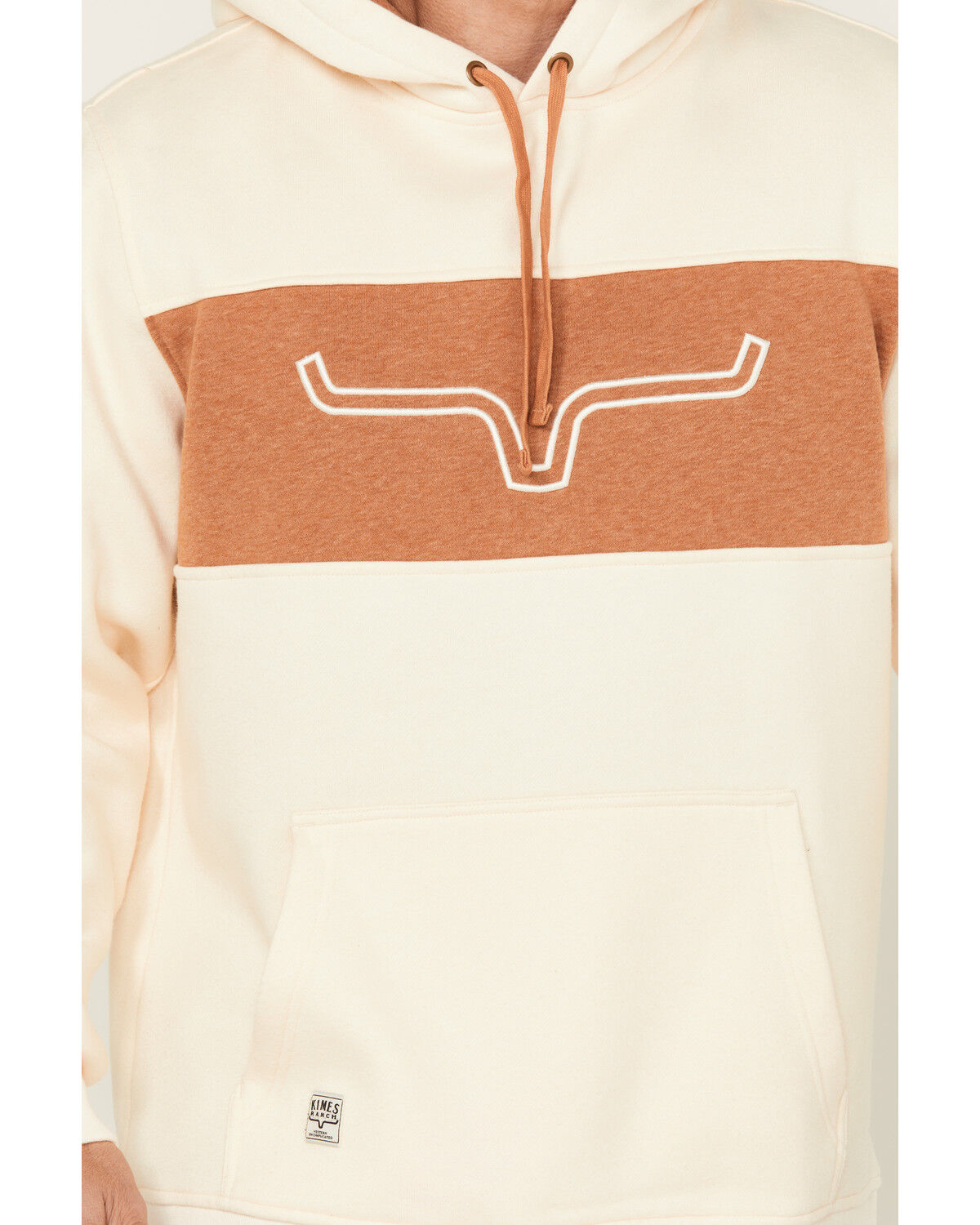 Image #3 - Kimes Ranch Men's Ripon Logo Color Block Hooded Sweatshirt, Natural, hi-res