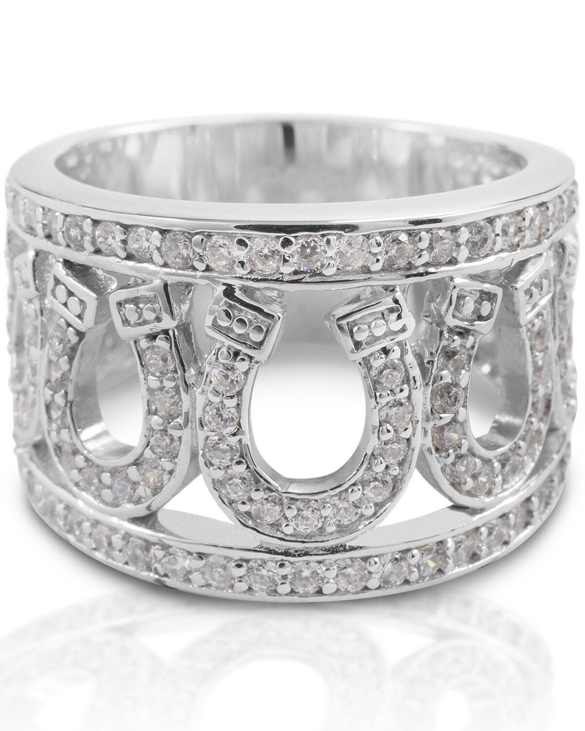 Image #1 - Kelly Herd Women's Seven Horseshoe Ring, Silver, hi-res