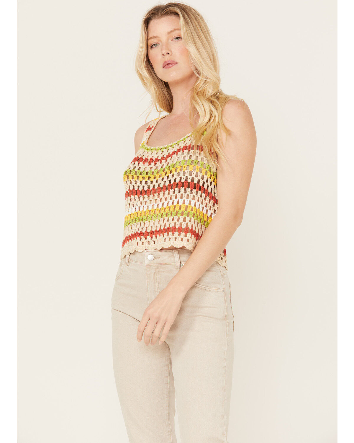 Image #1 - Sadie & Sage Women's Multicolored Sweater Tank, Multi, hi-res