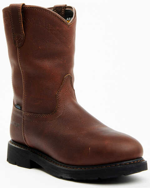 Image #1 - Ariat Men's Sierra H2O Waterproof Work Boots - Soft Toe, Sunshine, hi-res